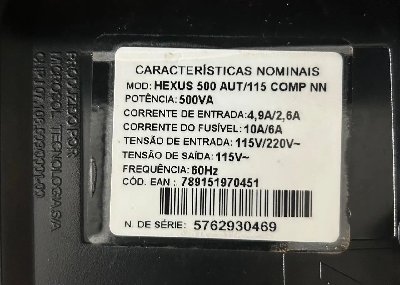 Estabilizador de tensão de 500va 6 saídas  - Foto 4