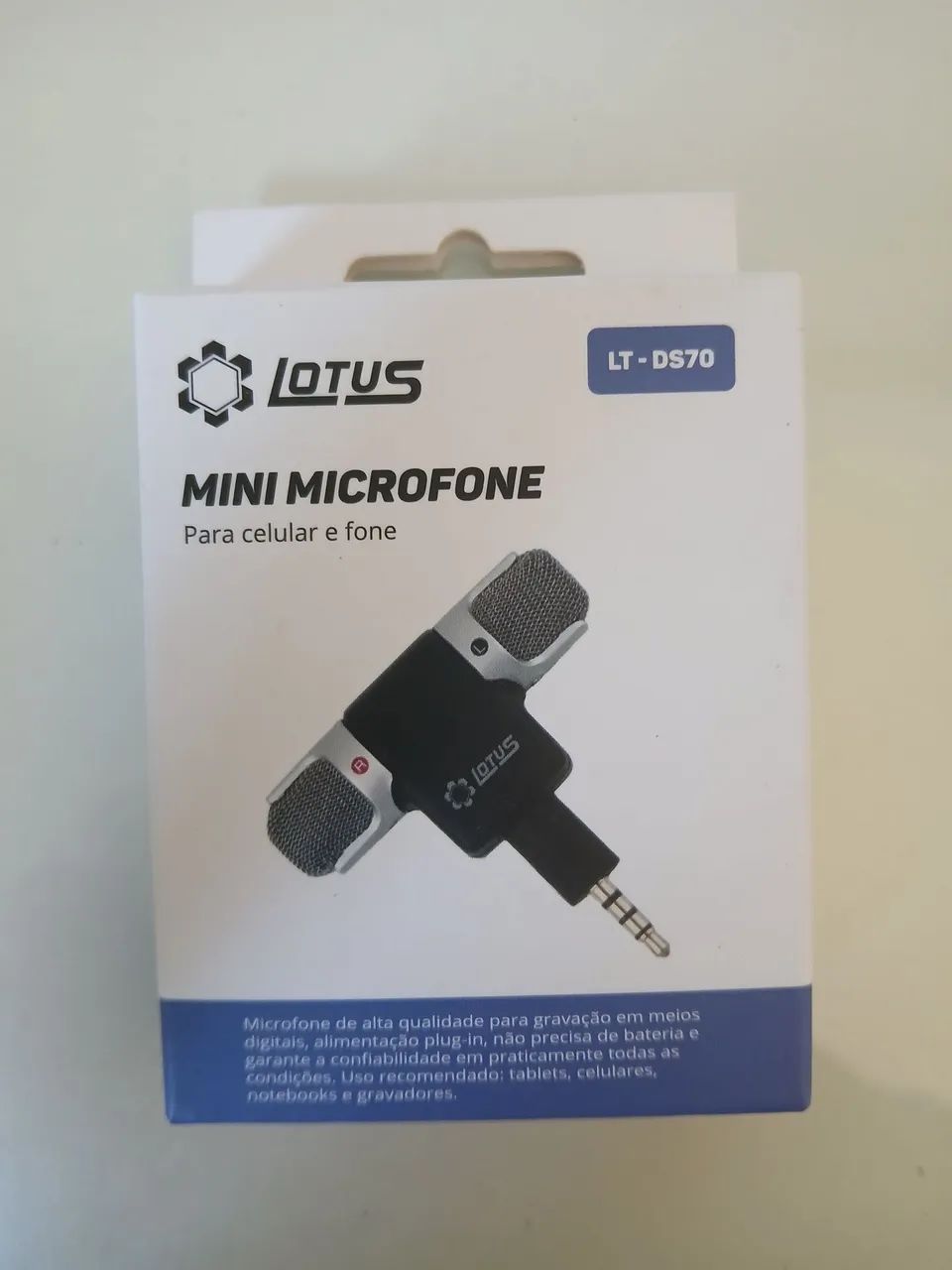 Mini Microfone Lotus LT-DS70 para Celular e Fone
