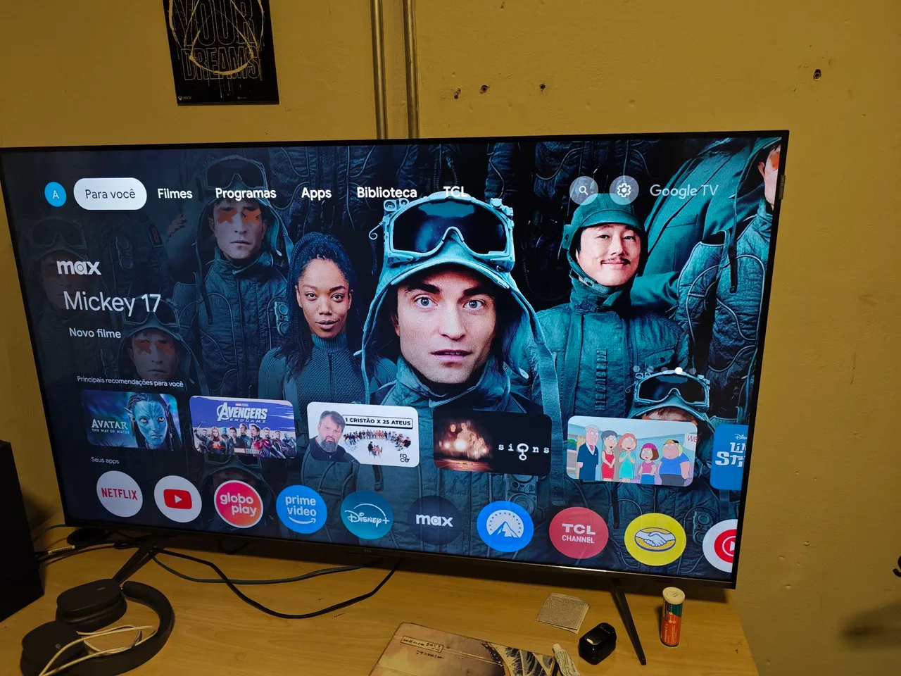 TV TCL - Tela grande 55 polegadas e imagem de alta qualidade