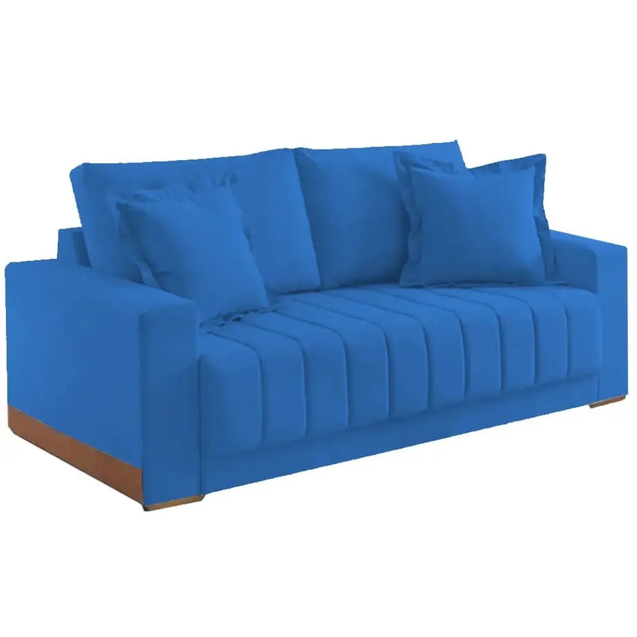 Sofá Buzios com Almofadas Soltas 3 Lugares Tecido Linho 200cm - Foto 4