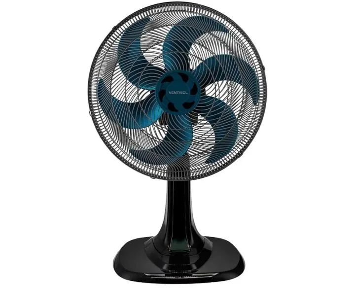 Ventilador preto/azul 