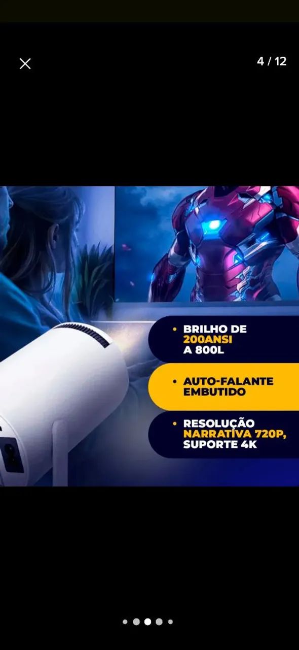 PROJETOR NOVO DIRETO DA LOJA  - Foto 4