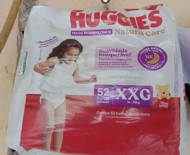 Fralda Roupinha Huggies Natural Care XXG 52 Unidades