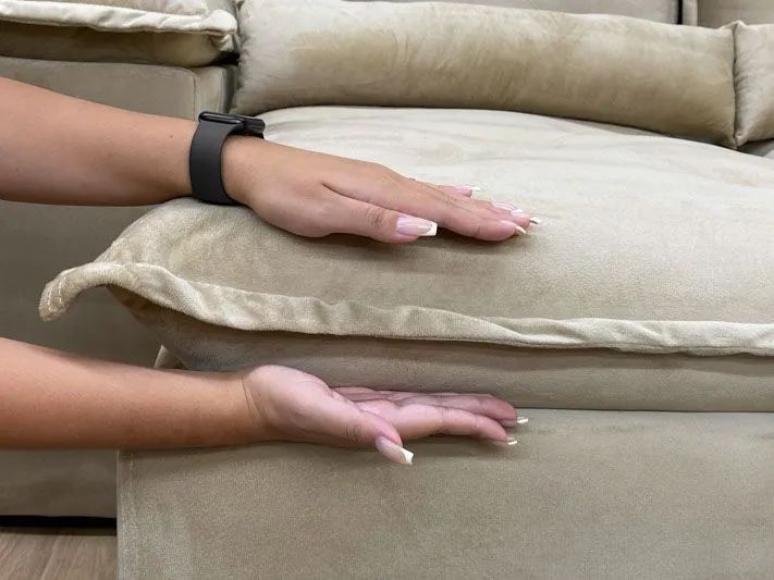 Sofá 2 Lugares Retrátil Reclinável 200cm Veludo Bege - Foto 3