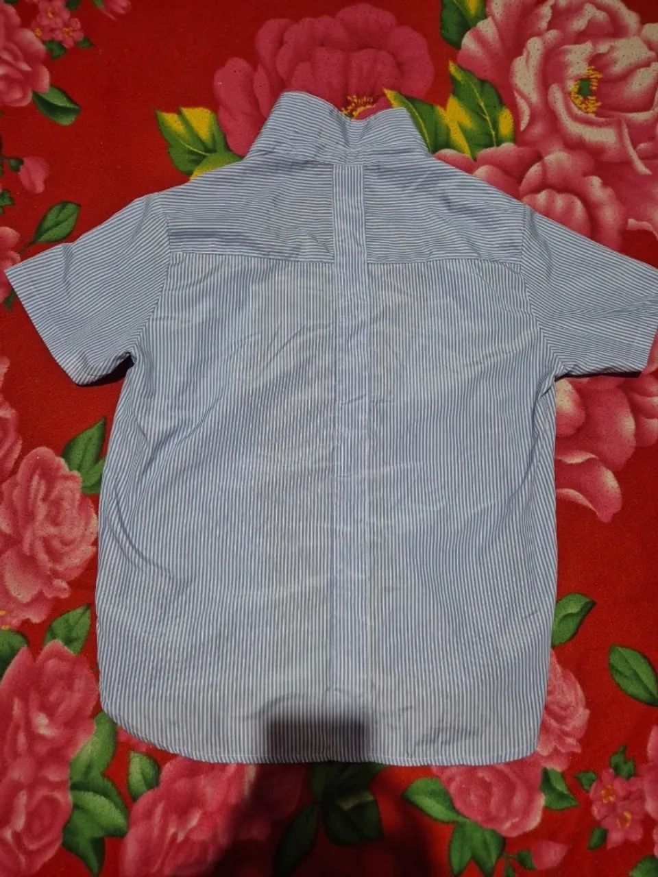 Camisa Azul com listras pequenas tamanho M - Foto 2