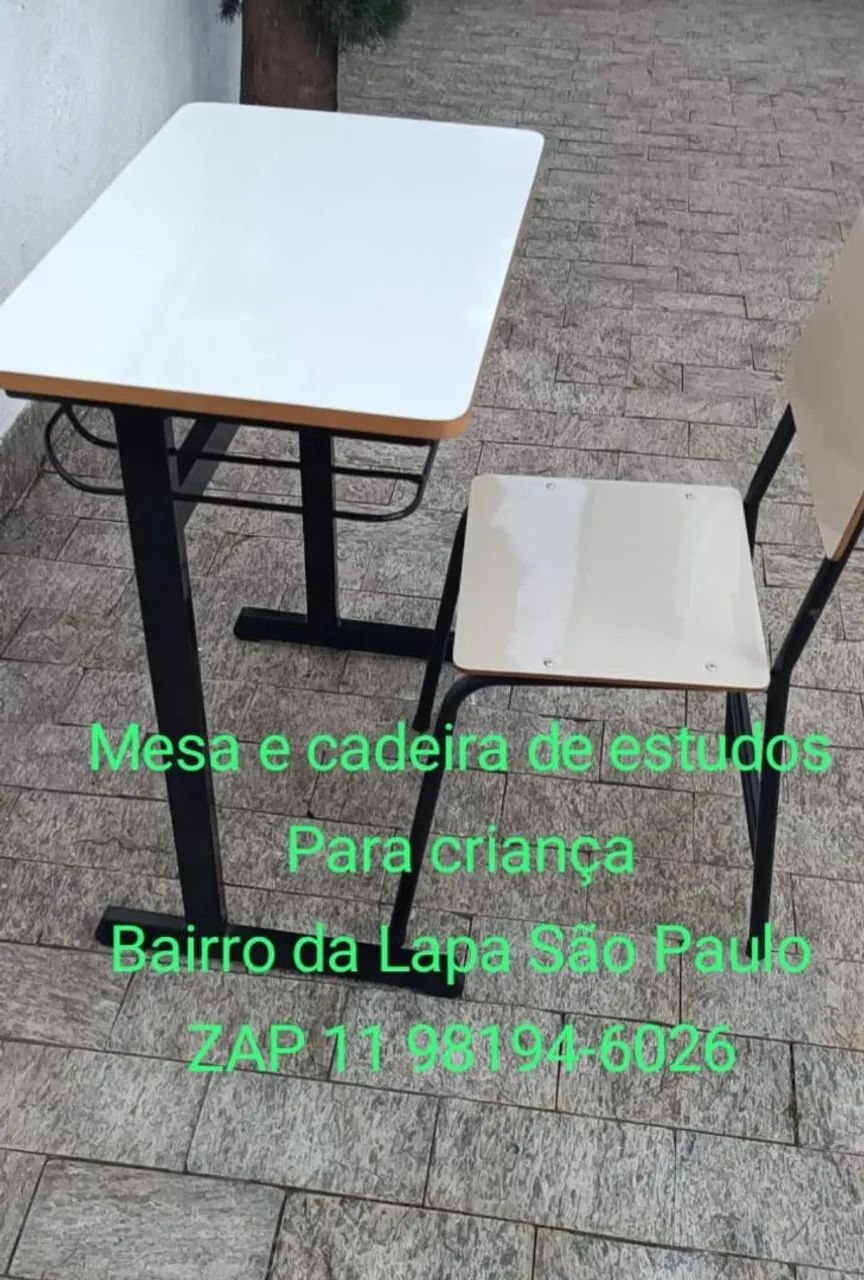 Conjunto mesa e cadeira de estudos para criança