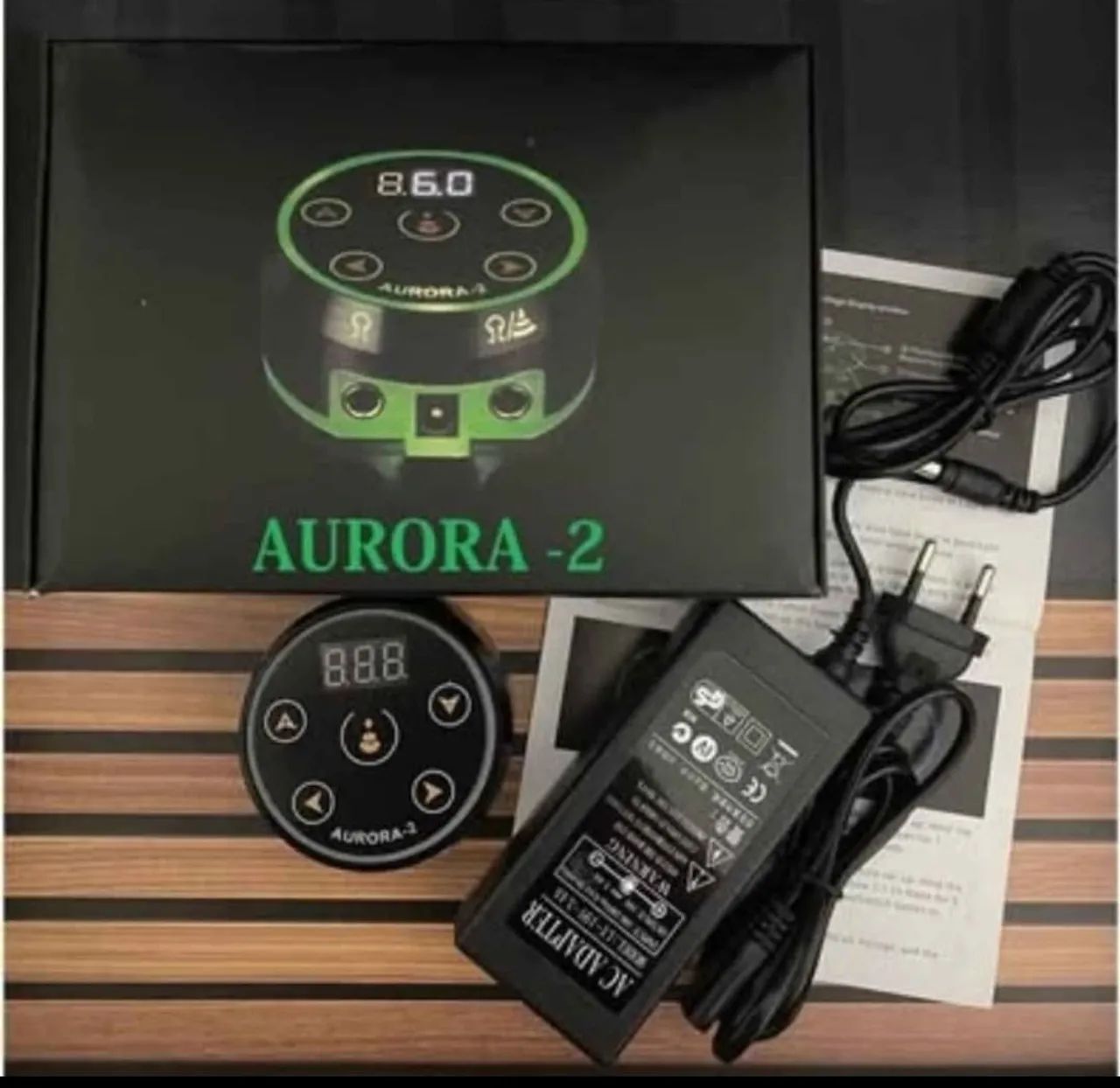 Fonte De Tatuagem Aurora 2 Profissional  + Máquina Rotativa Electra Pop - Foto 3