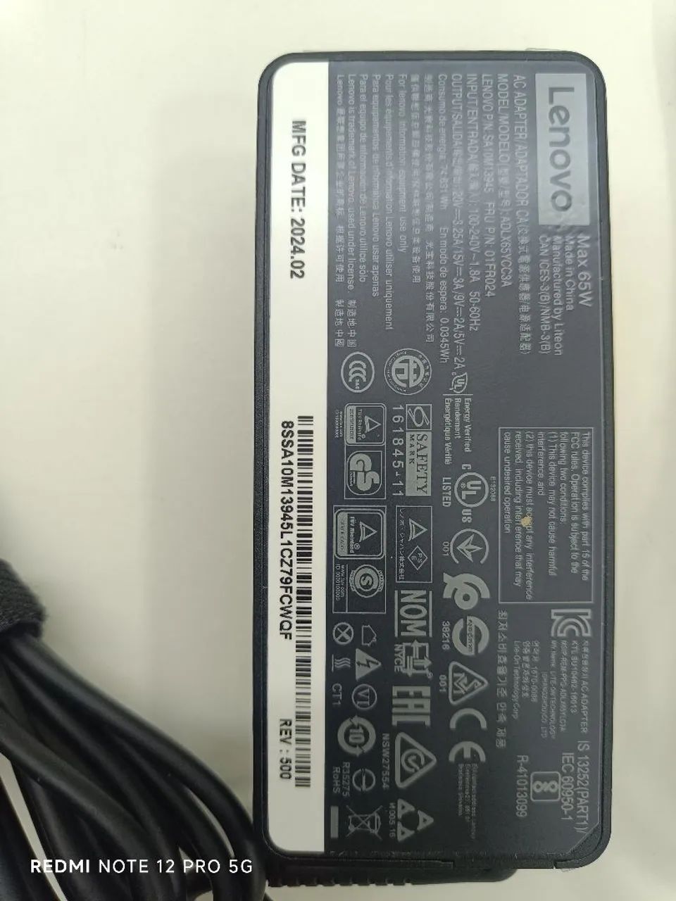 Fonte notebook Lenovo Tipo-C 65w - Foto 2
