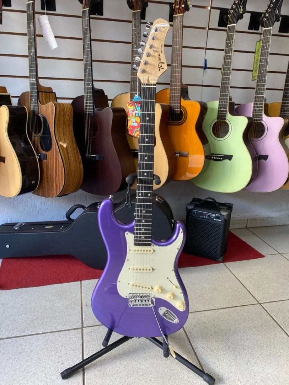 Guitarra elétrica Tagima TW Series TG-500 de tília metallic purple