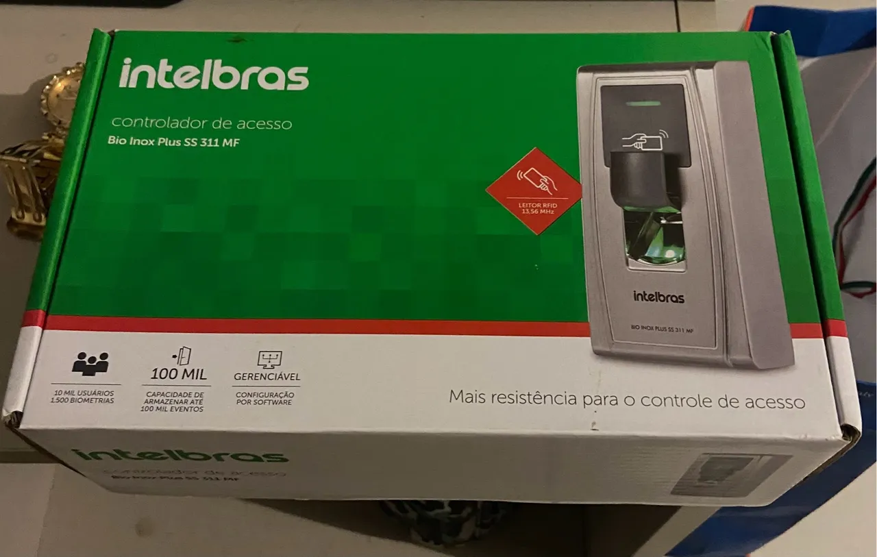 Controlador de Acesso Bio Inox Plus SS 311 MF Intelbras