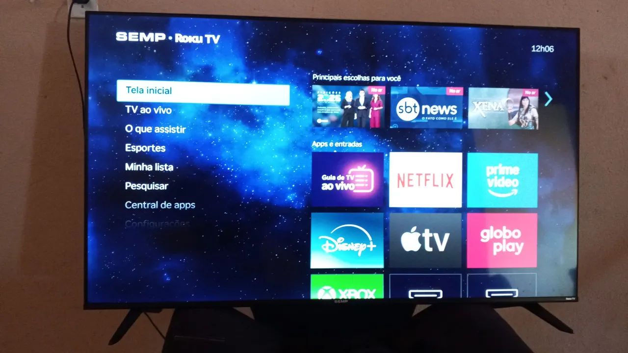 Smart TV SEMP TCL ROKU 50 polegadas Estado de nova 