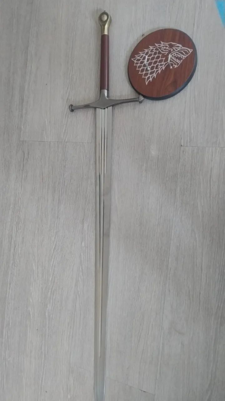 Espada Eddard Stark Game Of Thrones Aço C/ Suporte - Foto 3