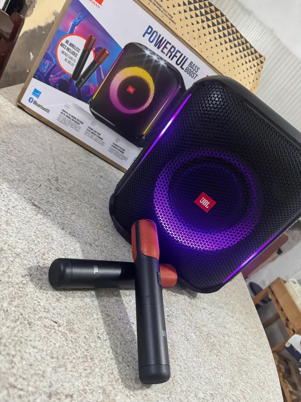 Jbl encore caixa microfone 
