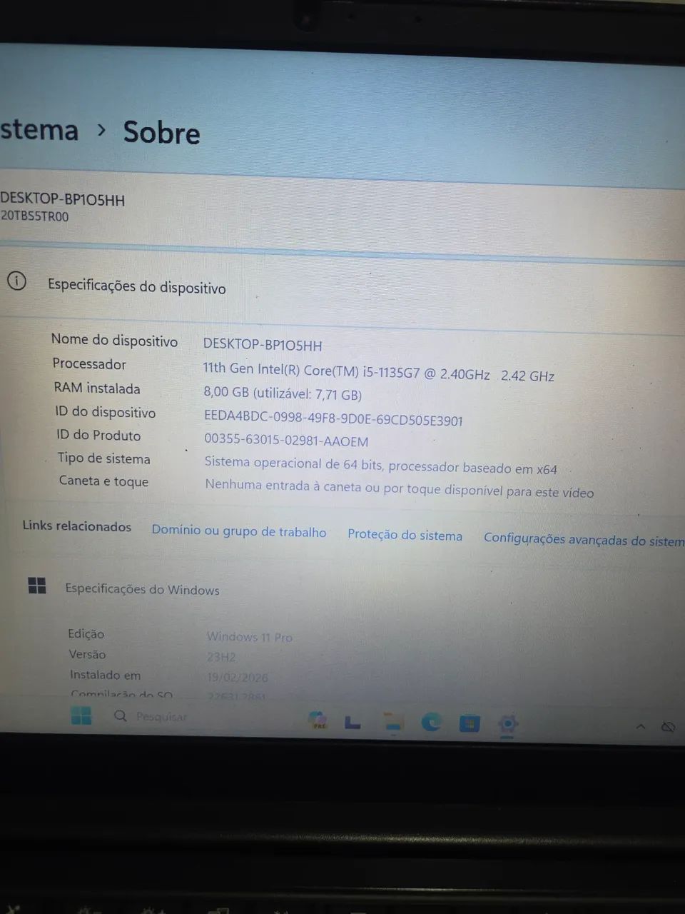 Notebook Lenovo Thinkpad i5 de 11° Geração! - Foto 4