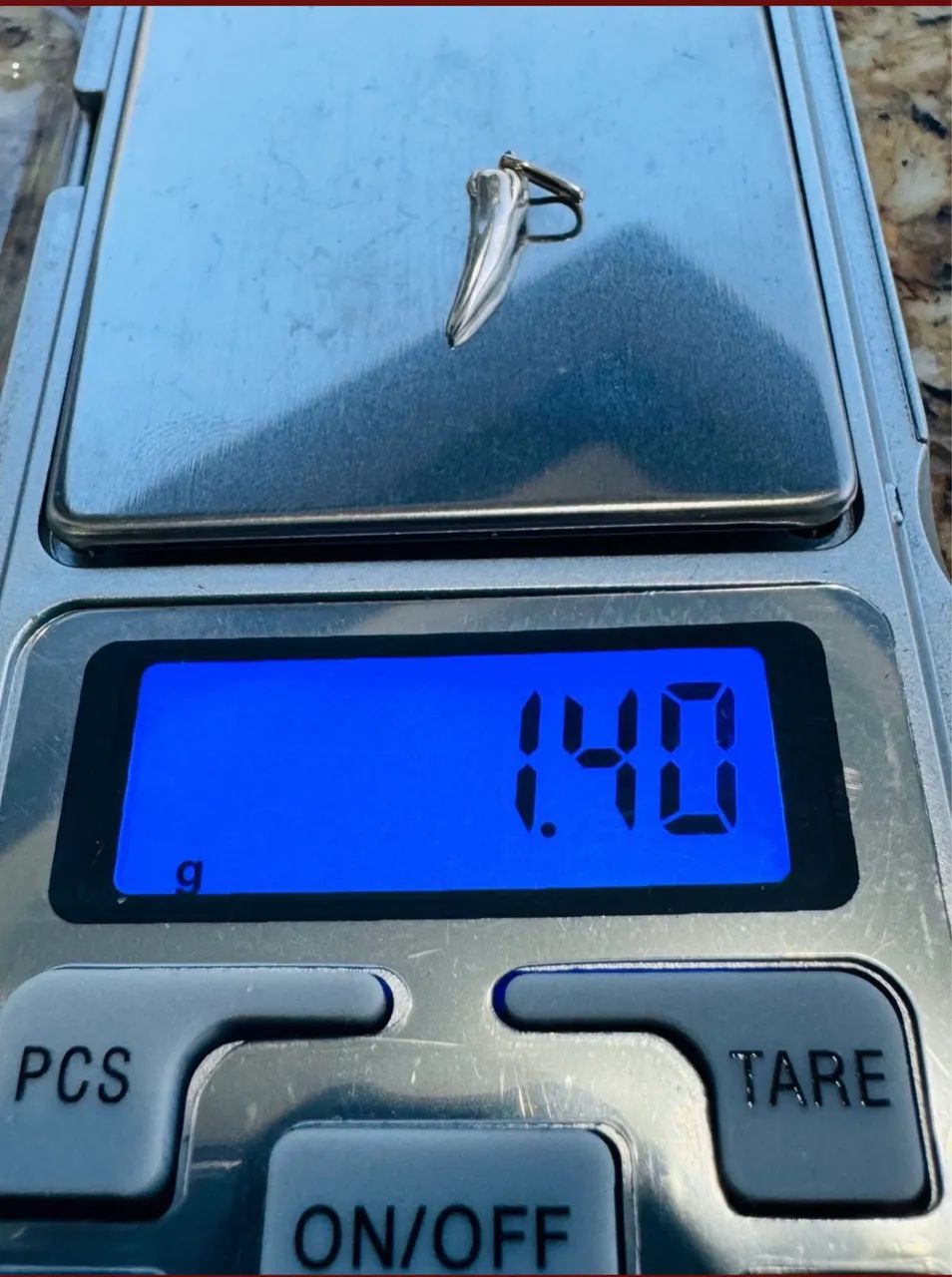 Pingente pimenta maciço ouro branco 18k - Foto 4