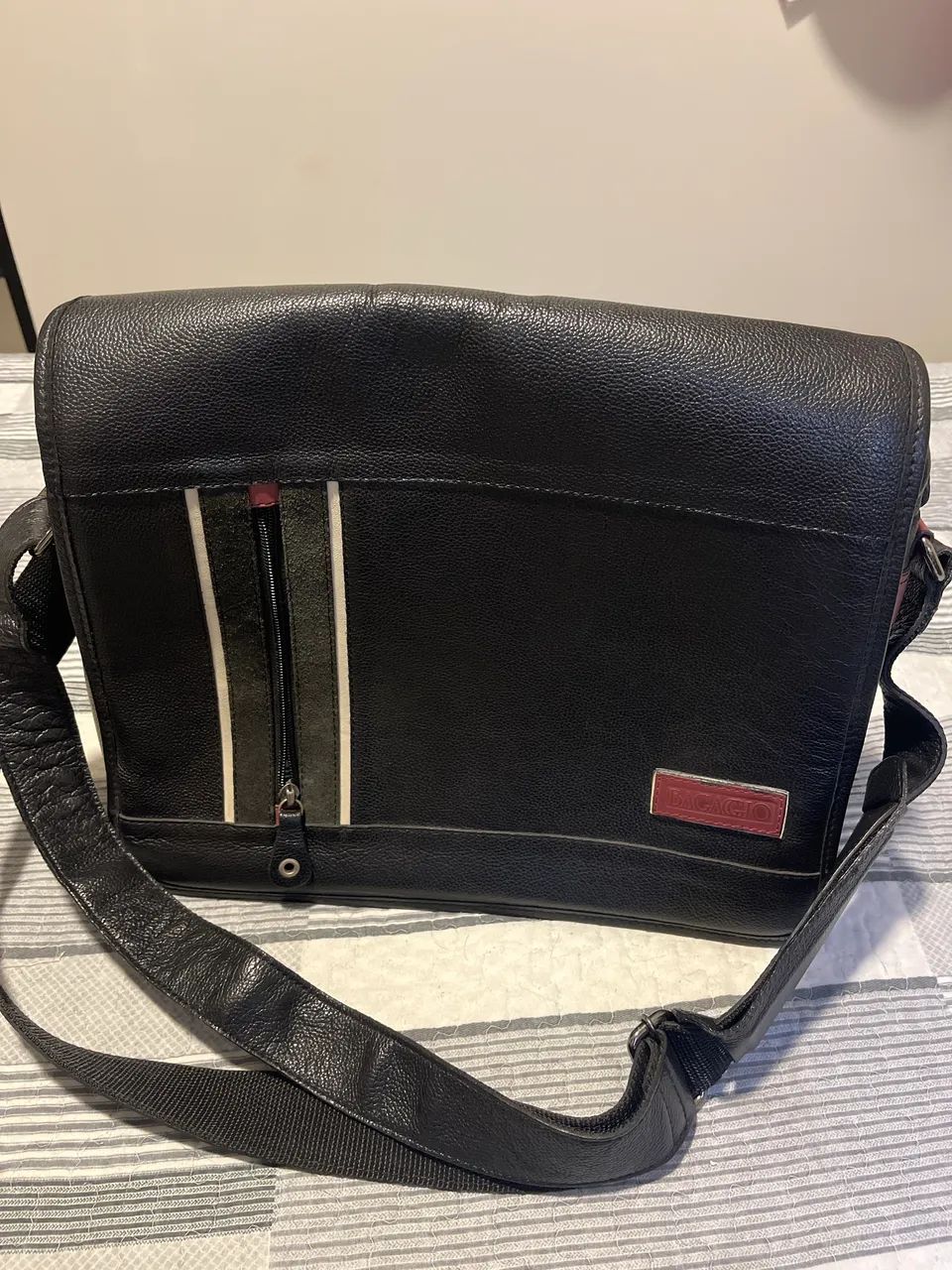 Bolsa transversal Bagaggio couro - Foto 3
