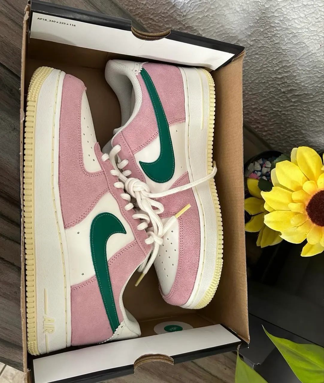 Nike Air Force 1 Low Sail Medium Soft Pink Malachite - Foto 2