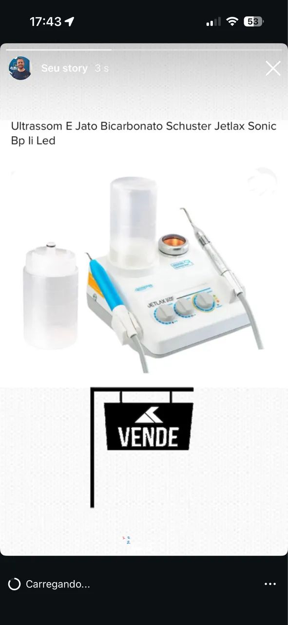 Ultrassom e jato de bicarbonato 