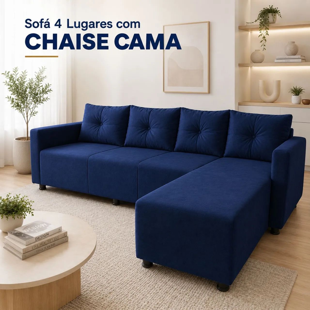SOFAZÃO com CHAISE CAMA, escolha a cor, moderno! - Foto 3
