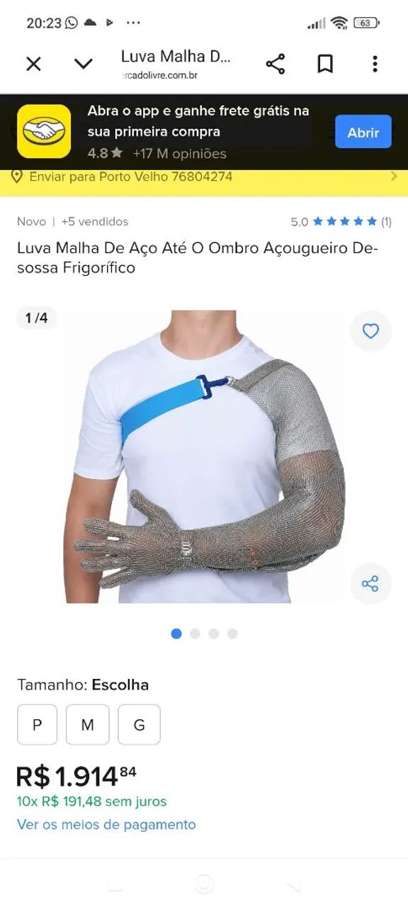 Vendo luva de açougueiro 