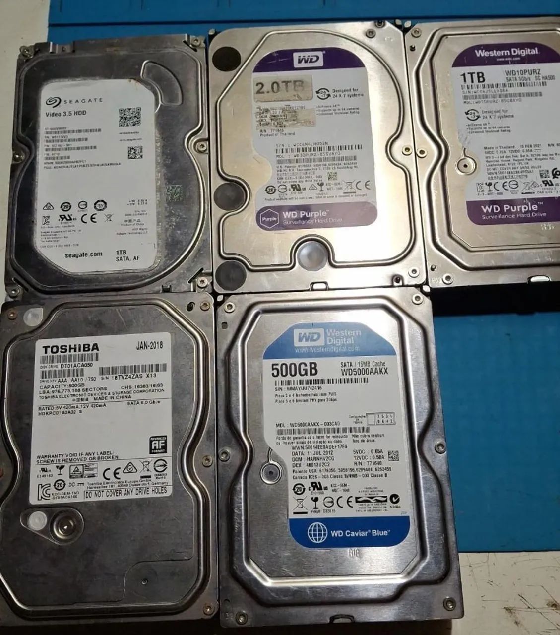 Hd's de 2 tera ,1 tera ,500gb 