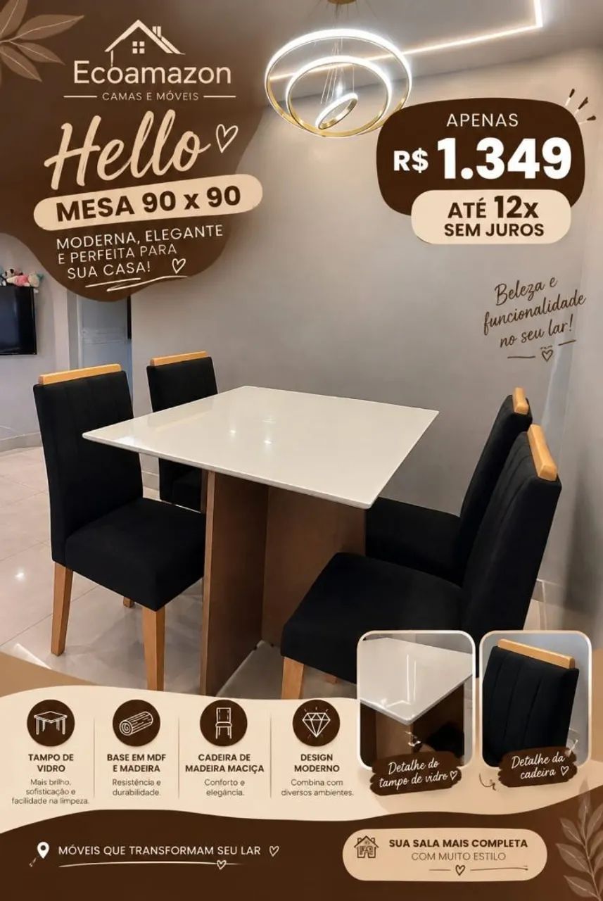 Mesa de jantar /// completa preço de fábrica 