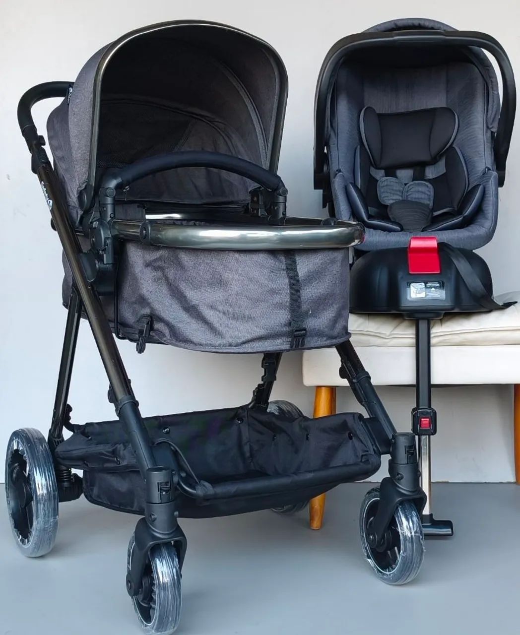 Carrinho de bebê Moisés 3 em 1 - Foto 2
