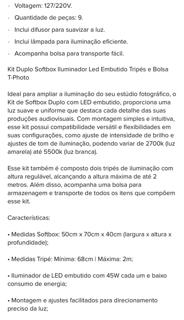 Kit de iluminação  - Foto 2