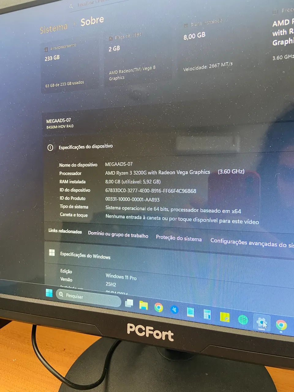 PC Ryzen 3 3200G | 8GB RAM | SSD NVMe 250GB | Windows 11 Pro - Foto 3