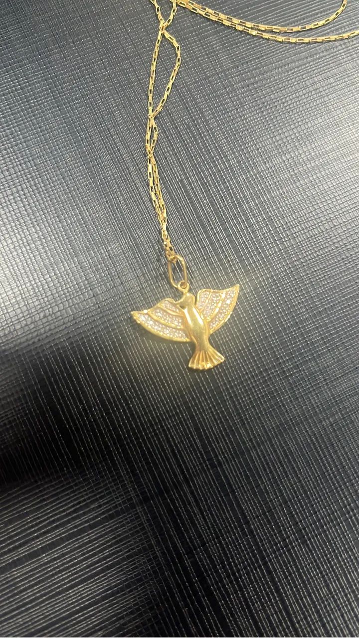 Cordão com pingente de ouro 3.3 gr.