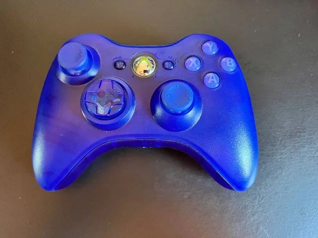 Controle Xbox 360 customizado azul com Hall Effect
