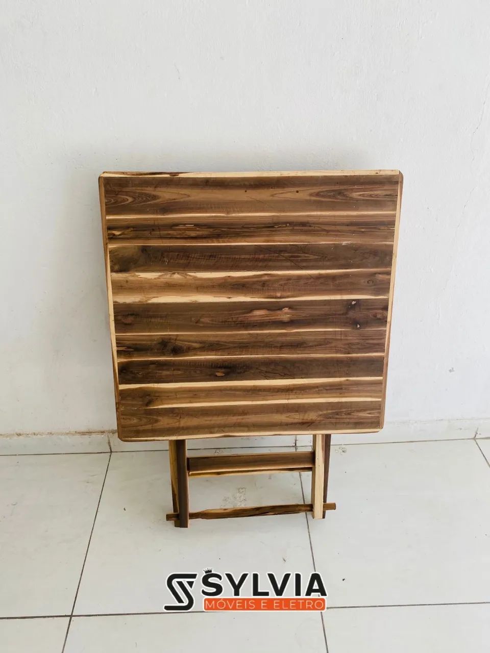 Mesa dobrável 70x70 sem pintura  - Foto 3