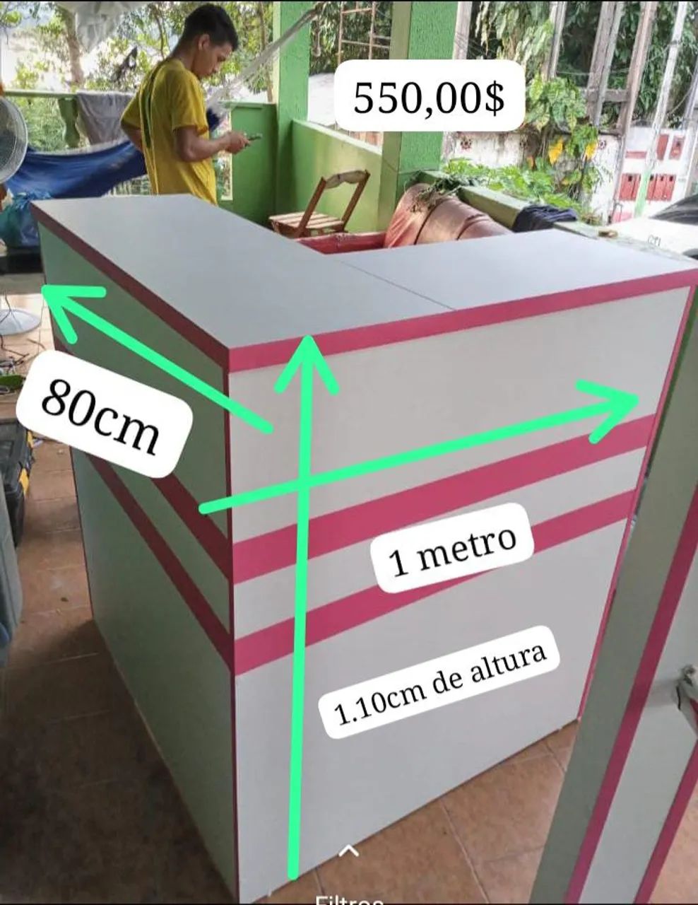 Balcão de Recepção Caixa de atendimento 