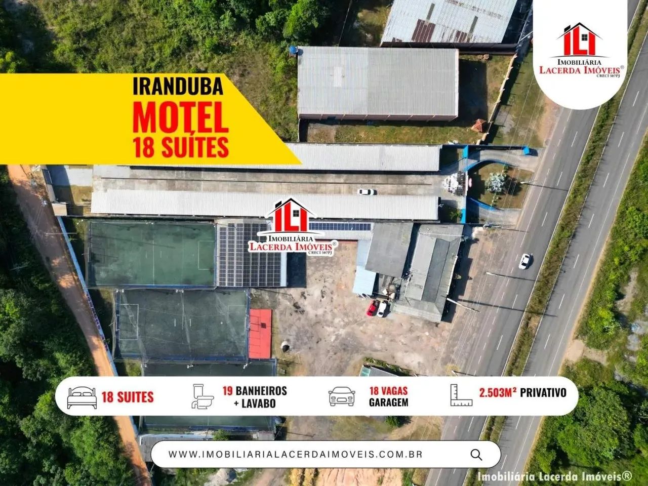 Pousada com 18 suítes, 1.500m² construído