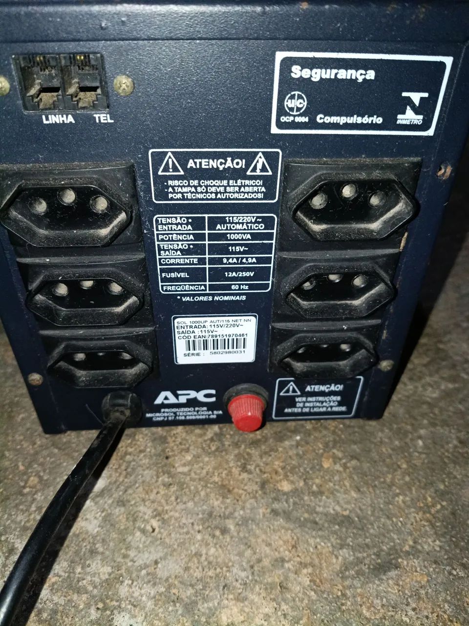 Estabilizador APC sol 1000 - Foto 2