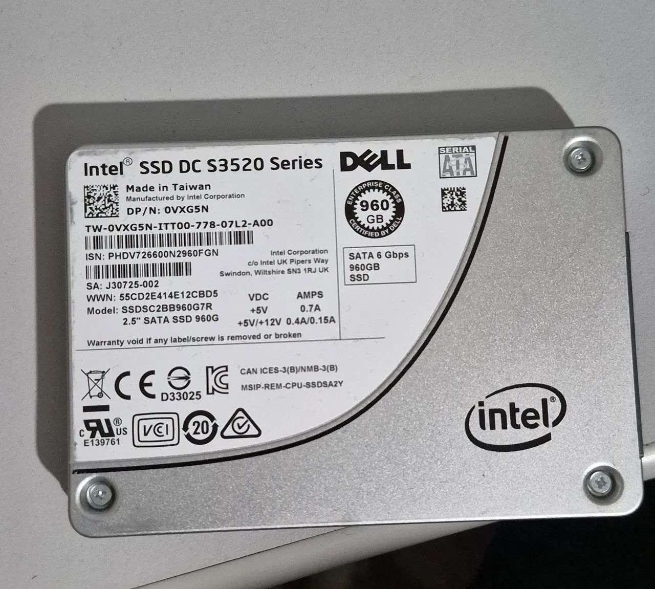 SSD 512GB + SSD 960GB. 