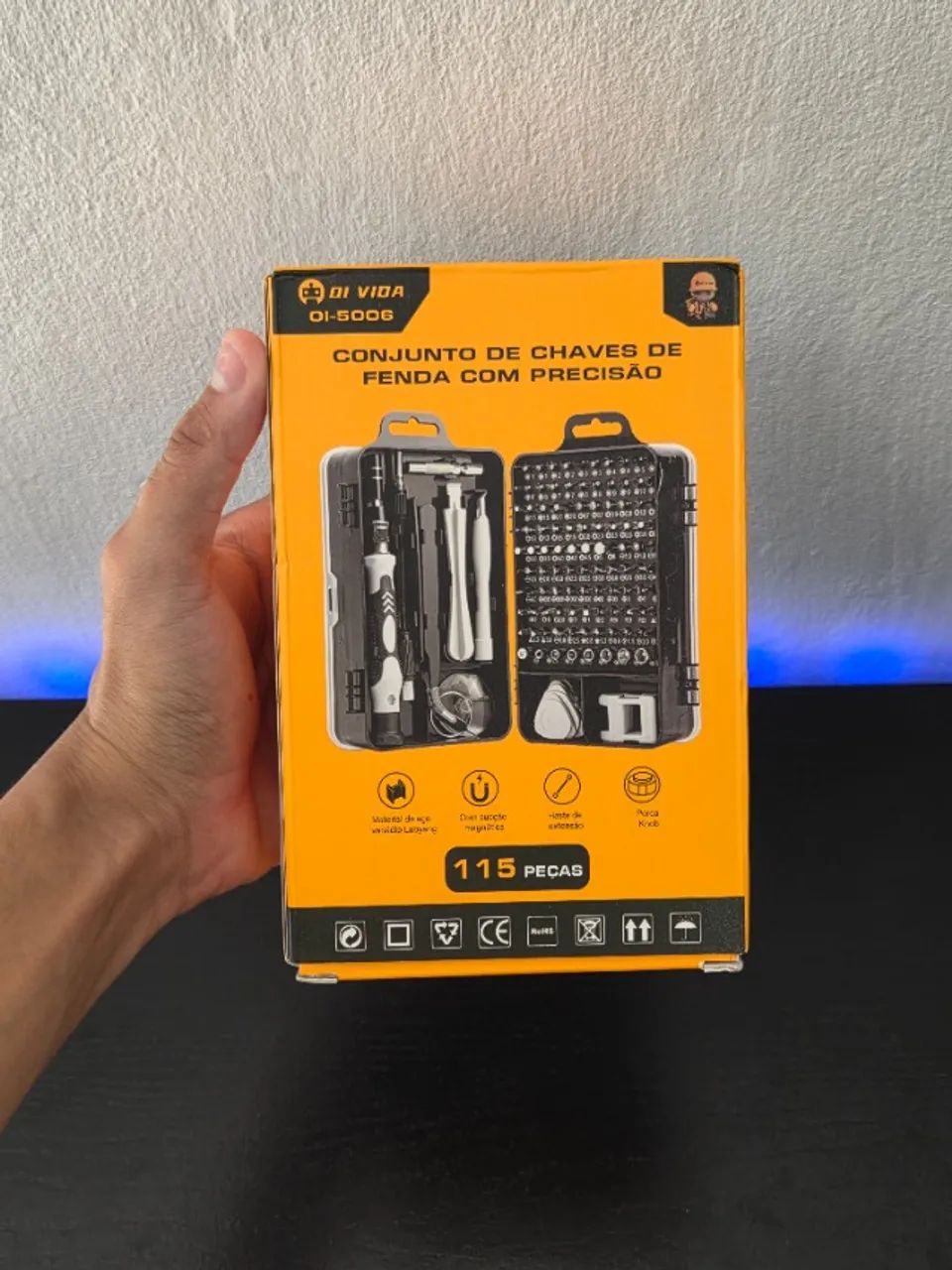 Kit Ferramentas 115 Peças para Celular e Eletrônicos
