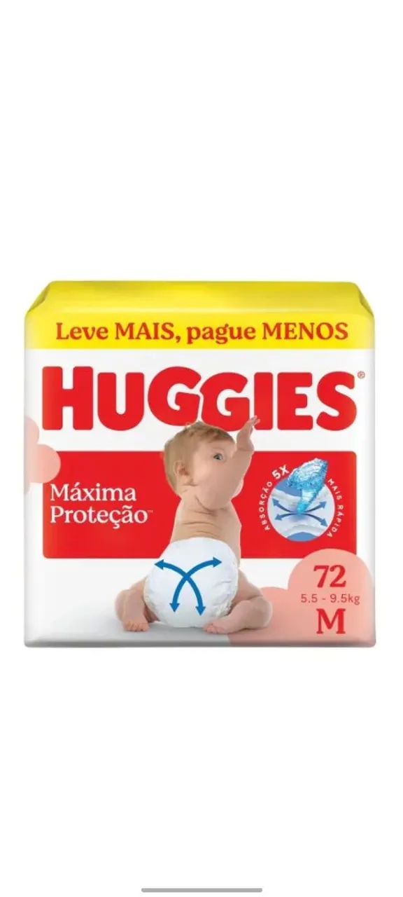 FRALDA Huggies Máxima Proteção M (pacote fechado)