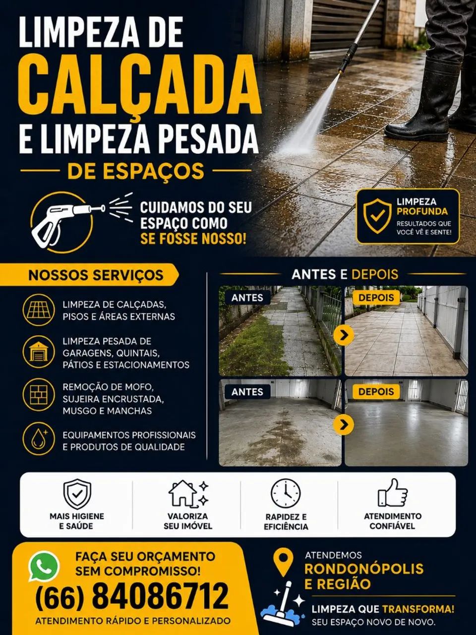 LIMPEZA PESADA DE ÁREAS
