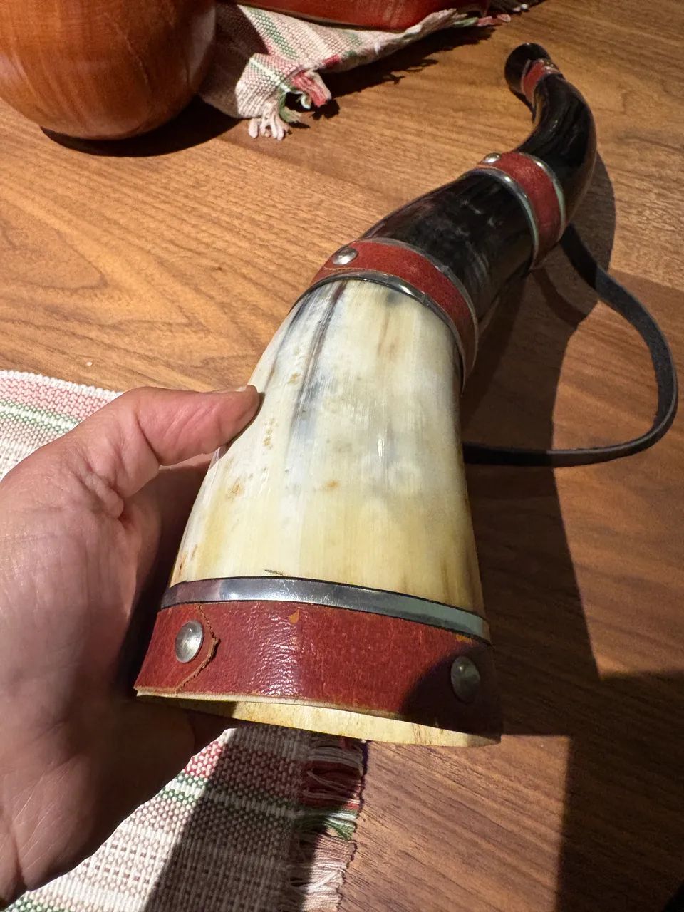 Berrante de chifre de boi 43cm comprimento usado - Foto 4