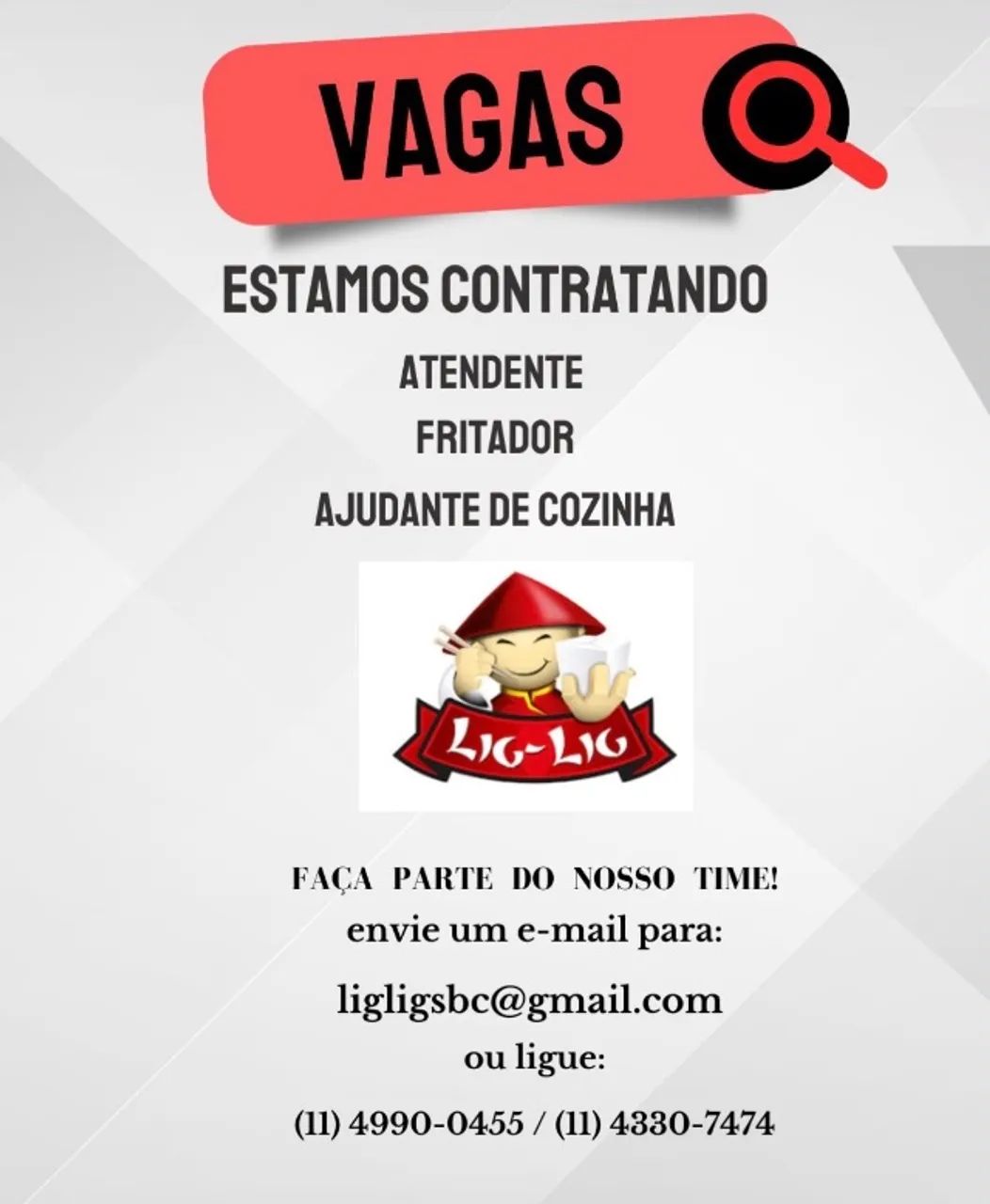 Vagas - Alimentação 