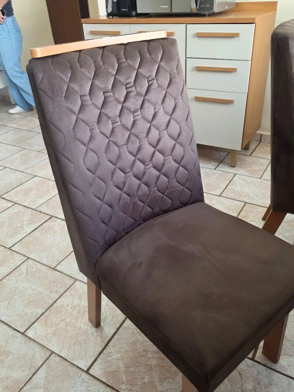 Cadeira estofada para mesa de jantar - Foto 2