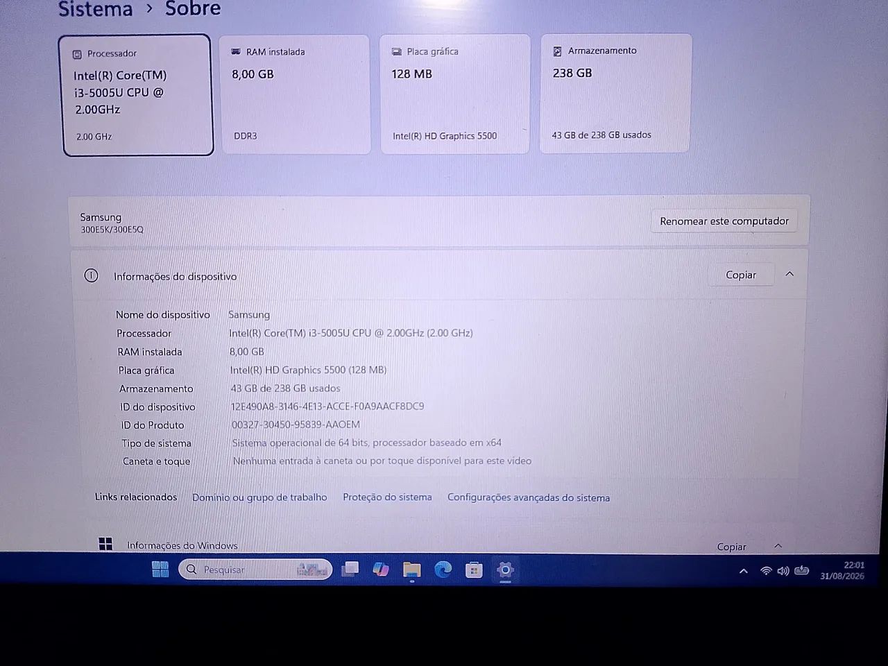 Notebook Samsung - Intel Core i3 - Foto 3