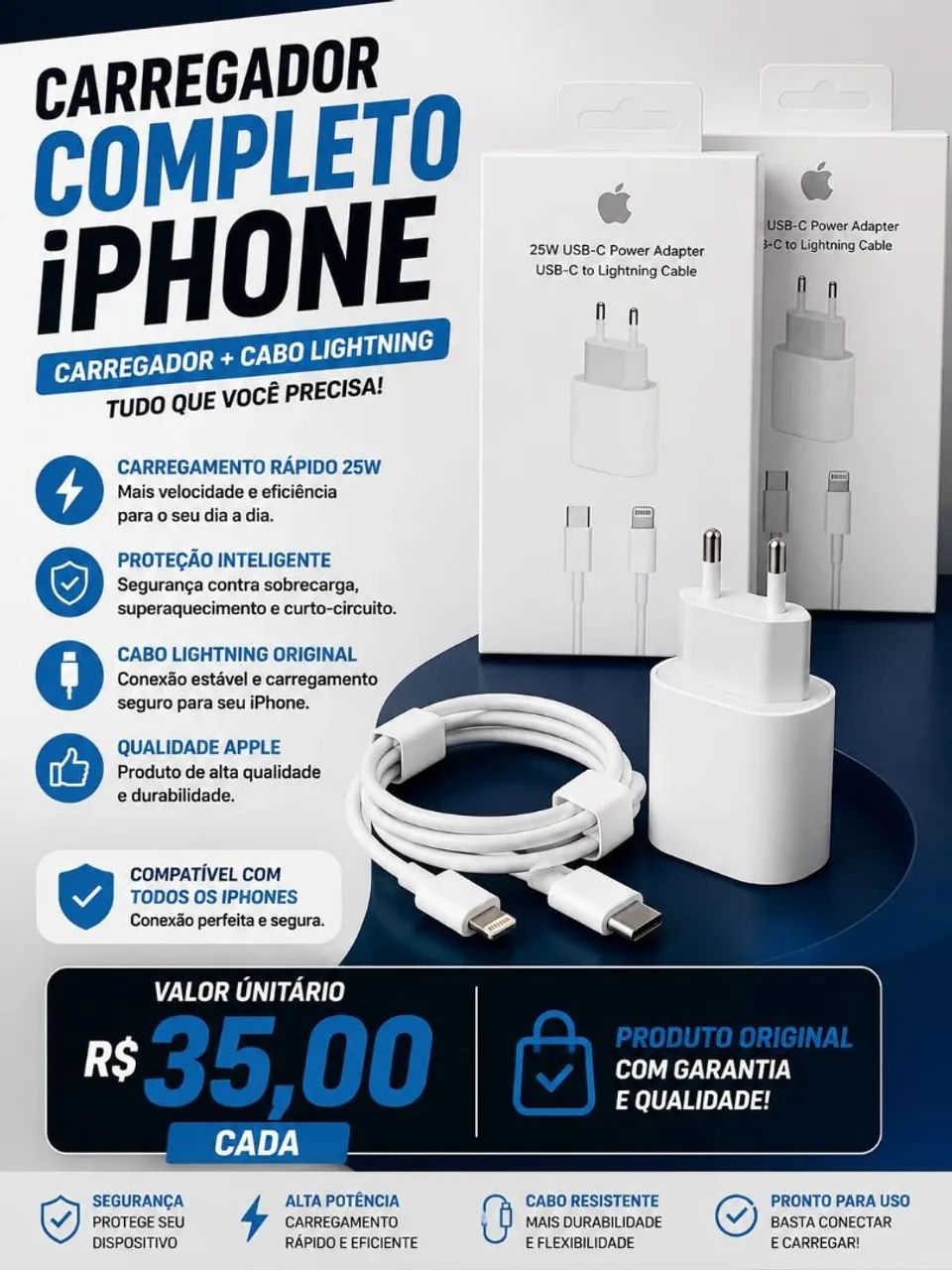 Carregador completo iPhone