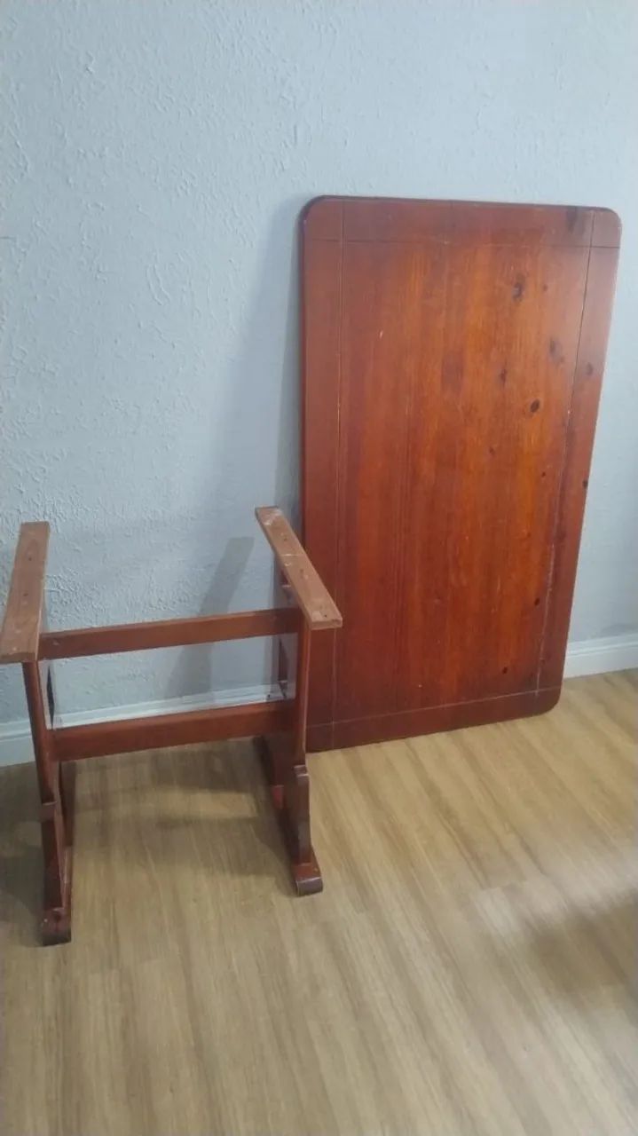 Mesa de madeira maciça desmontável  - Foto 5