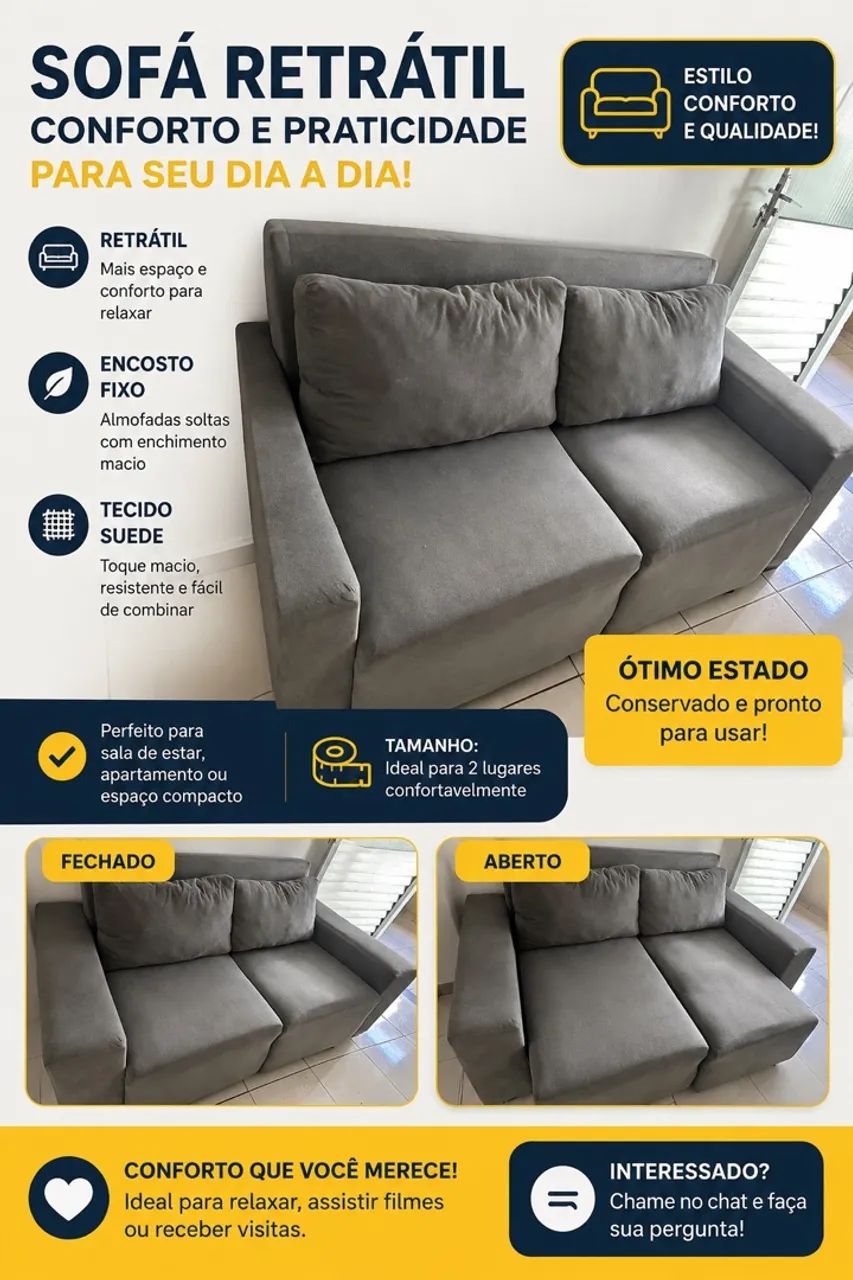 Sofá retrátil 