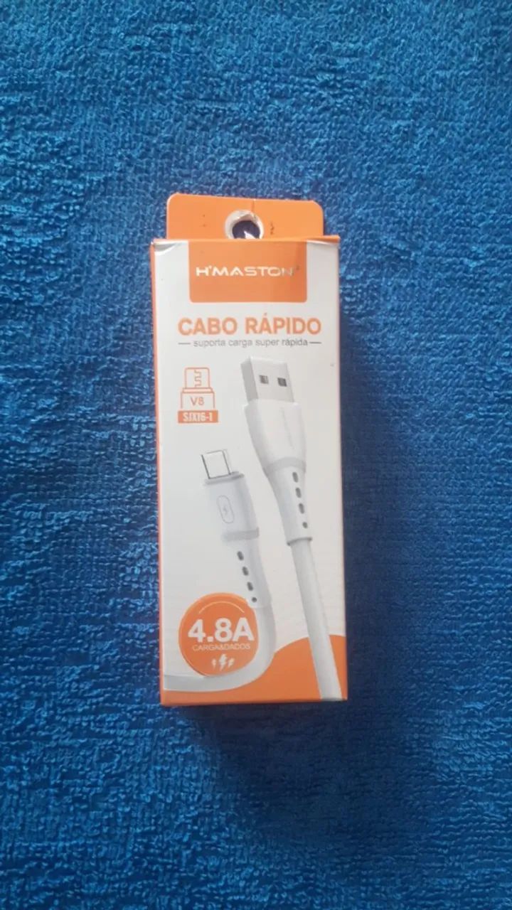 cabu usb tipo v8 para  carregar celulares novo na caixa 