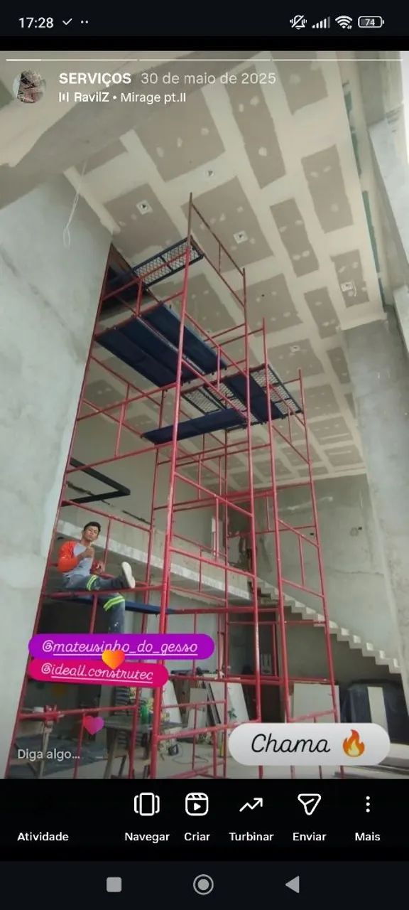 Forro e paredes em gesso acartonado,( drywall)  R$;30,00 