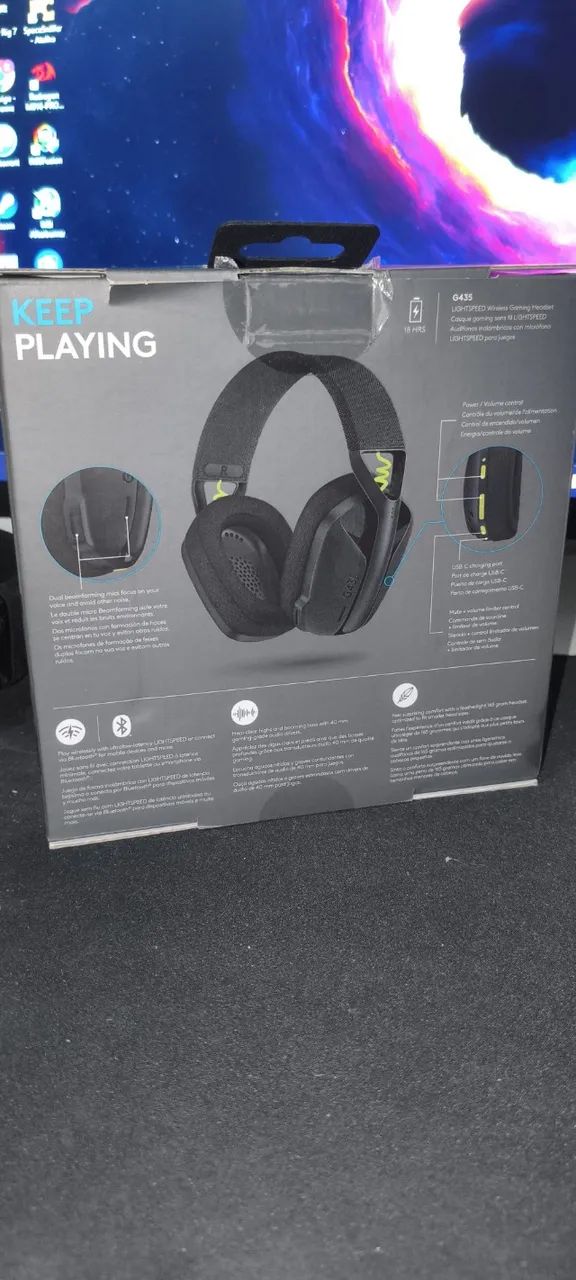 Logitech G435 Wireless - Completo na Caixa - Foto 5