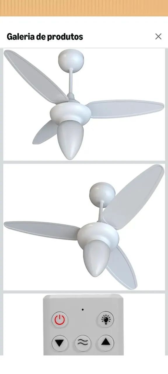 Ventilador de Teto com Controle